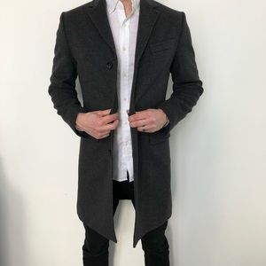 J.crew coat charcoal wool blend